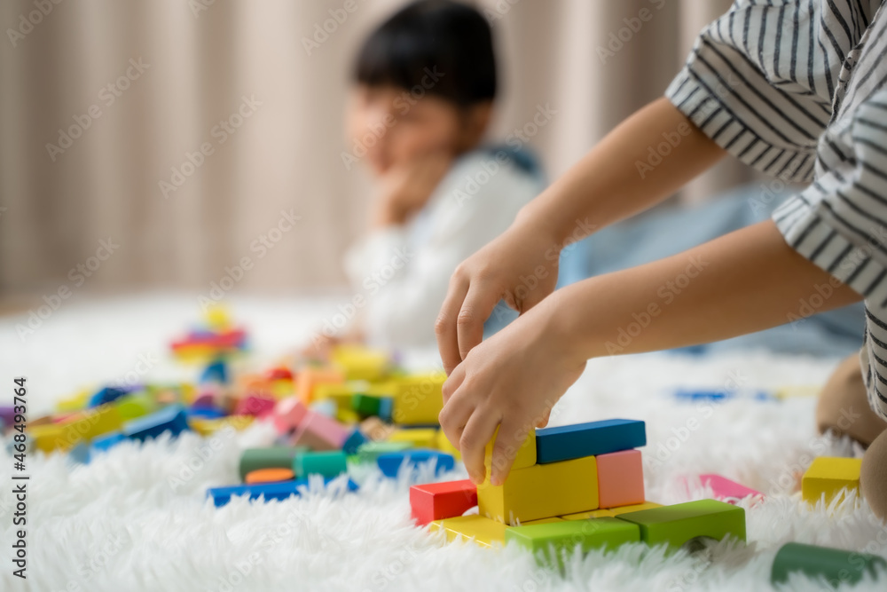 Little Children Playing Toy Blocks,Cute child play with color toy,Educational toys for child. Little Children Playing Toy Blocks,Cute child play with color toy,Educational toys for child.