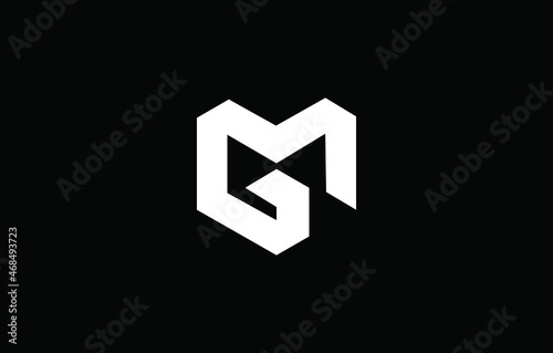 GM Letter Logo Design. Creative Modern G M Letters icon vector Illustration