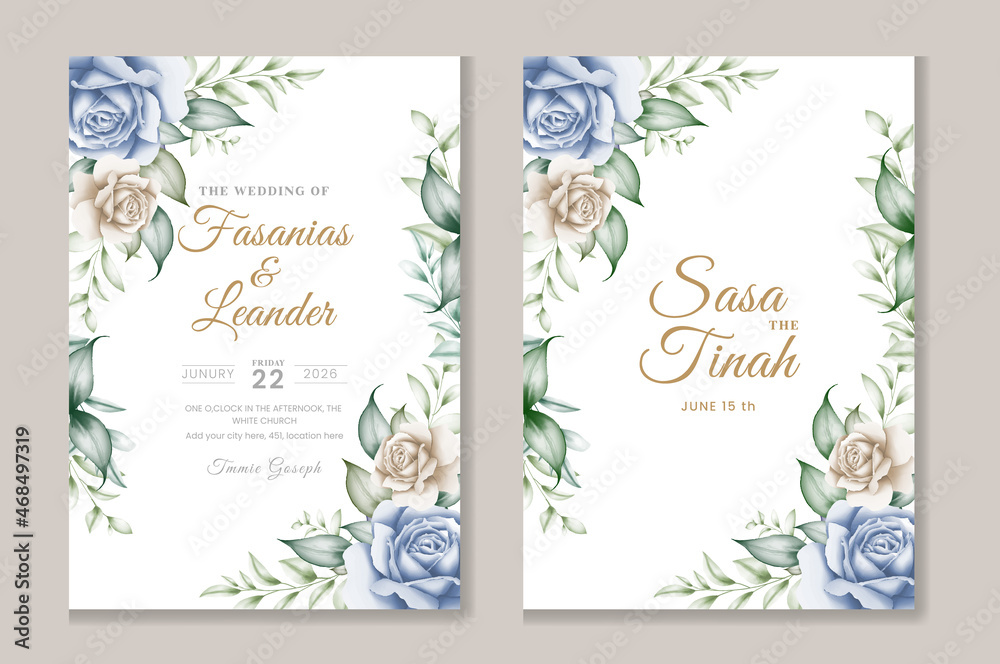 Naklejka Elegant minimalist realistic peonies beautiful hand drawing watercolor invitation floral design