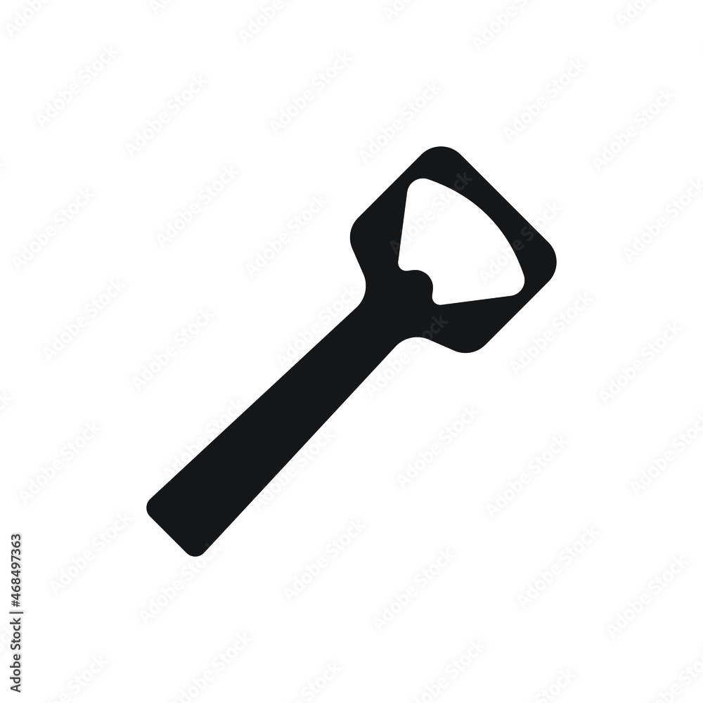 Bottle opener icon design isolated on white background Bottle opener icon design isolated on white background