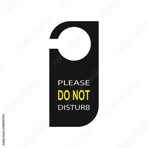 Please do not disturb hanger icon design isolated on white background