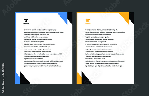 Business letterhead design template - design vector image
