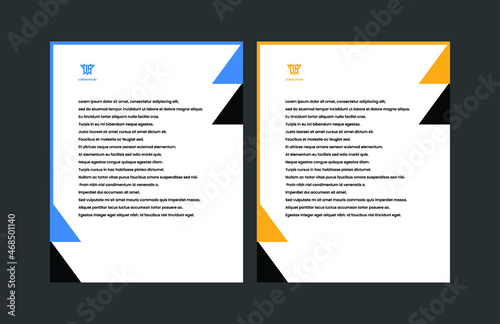 Business letterhead design template - design vector image
