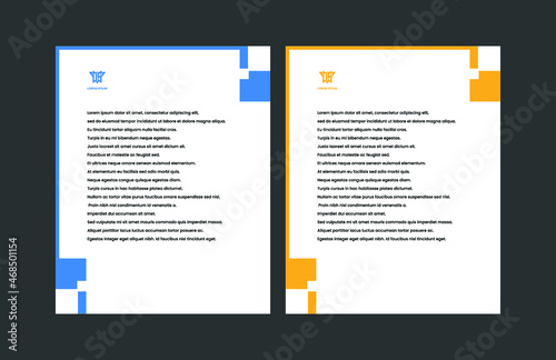 Business letterhead design template - design vector image

