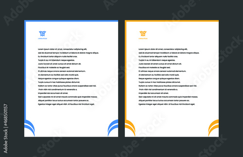 Business letterhead design template - design vector image

