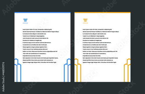 Business letterhead design template - design vector image
