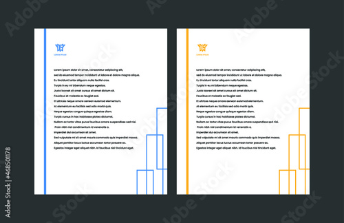 Business letterhead design template - design vector image
