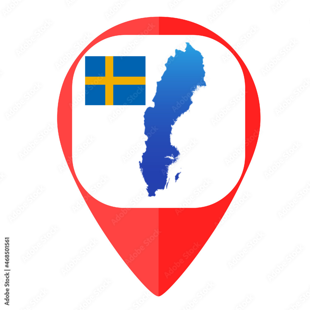 Fototapeta premium Sweden flag pin