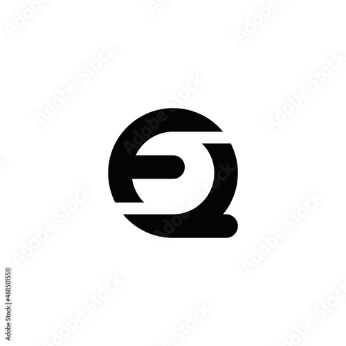 f q fq qf initial logo design vector template