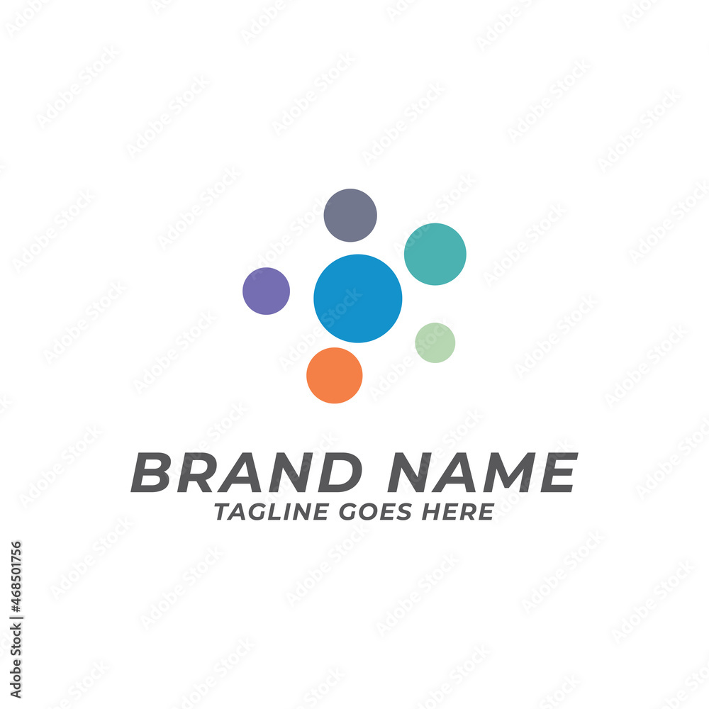 circle logo with modern style vector template.