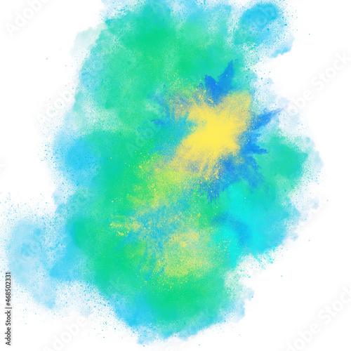 abstract colorful splash on white background.
