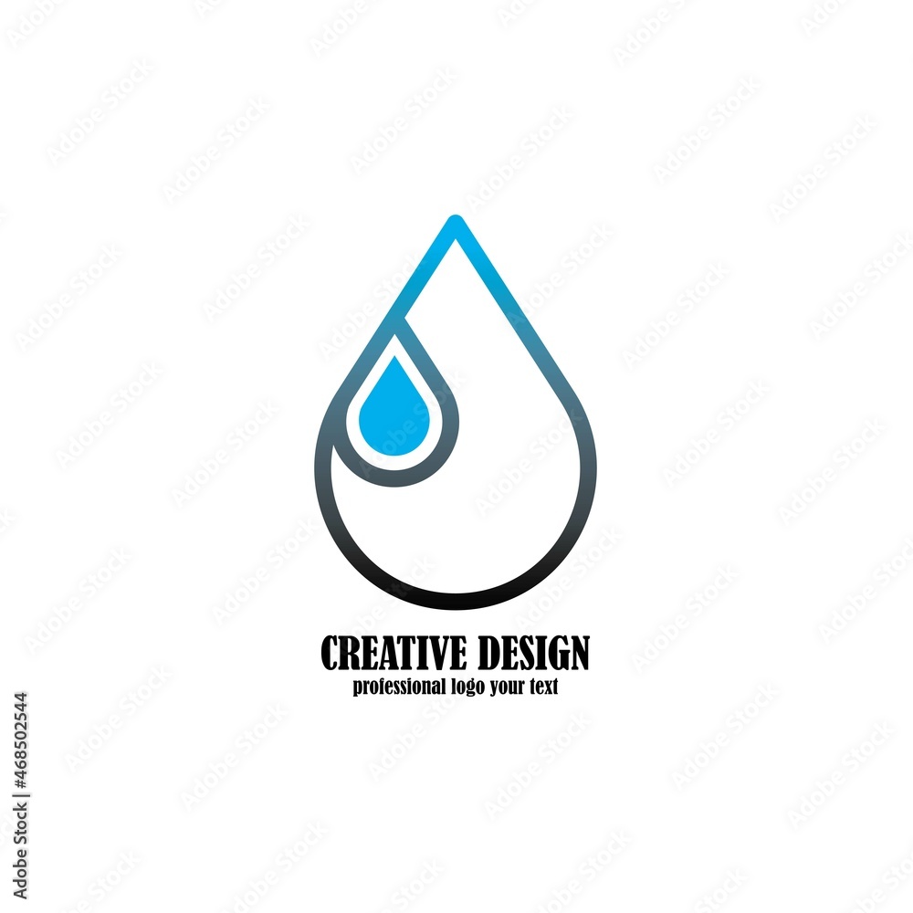 water drop logo design icon template vector illustration
