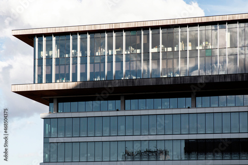 Dandenong justice service centre standing tall on blue skyline.