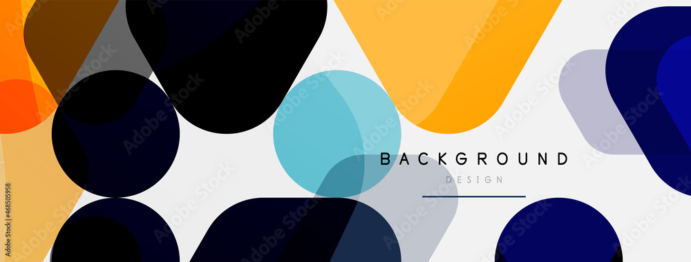 Color bubbles and rounded geometric shapes on white. Vector geometric minimal abstract background for wallpaper, banner, background, landing page Color bubbles and rounded geometric shapes on white. Vector geometric minimal abstract background for wallpaper, banner, background, landing page