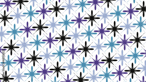 Winter colored stars seamless pattern, gift wrapping