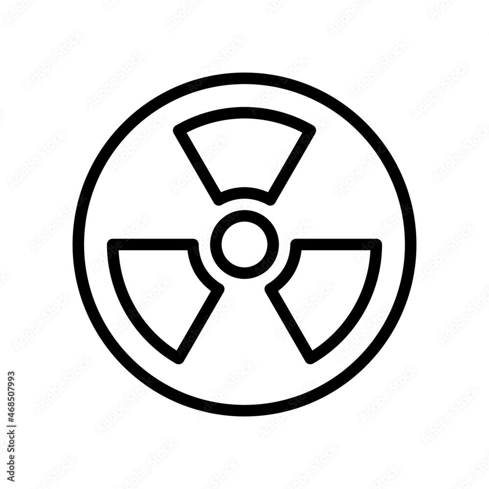 Radioactive Icon, Line style icon vector illustration, Suitable for website, mobile app, print, presentation, infographic and any other project. Radioactive Icon, Line style icon vector illustration, Suitable for website, mobile app, print, presentation, infographic and any other project.