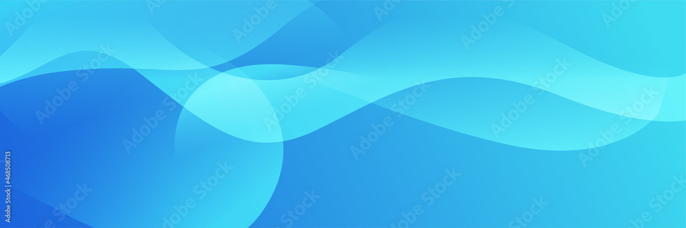 Modern colorful blue wide banner background. Abstract background for banner design. Web banner, texture, and header for website. Vector abstract graphic design banner pattern background template.