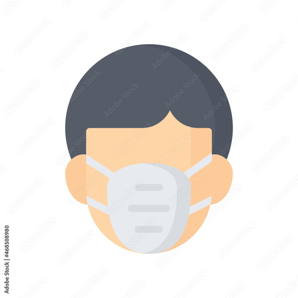 Face Mask Icon, Flat style icon vector illustration, Suitable for website, mobile app, print, presentation, infographic and any other project. Face Mask Icon, Flat style icon vector illustration, Suitable for website, mobile app, print, presentation, infographic and any other project.