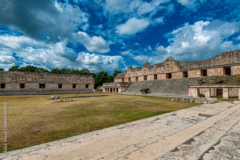 The nunnery at Uxmal, Yucatan, Mexico