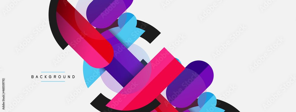Round geometric shapes lines and circles. Vector template for wallpaper banner background or landing page Round geometric shapes lines and circles. Vector template for wallpaper banner background or landing page