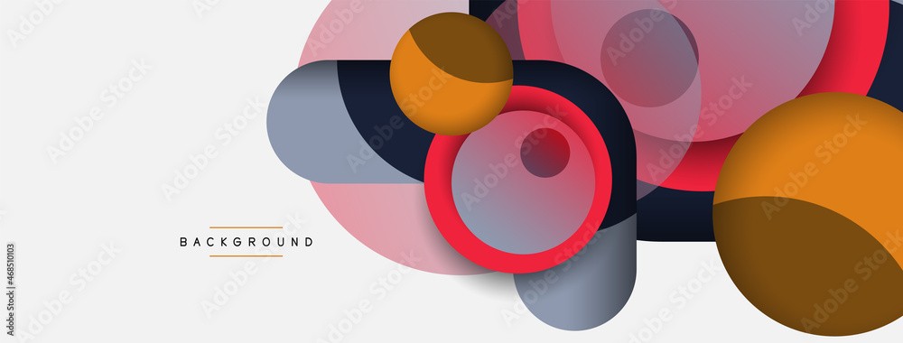 Circle and round shapes abstract background. Vector illustration for wallpaper banner background or landing page Circle and round shapes abstract background. Vector illustration for wallpaper banner background or landing page