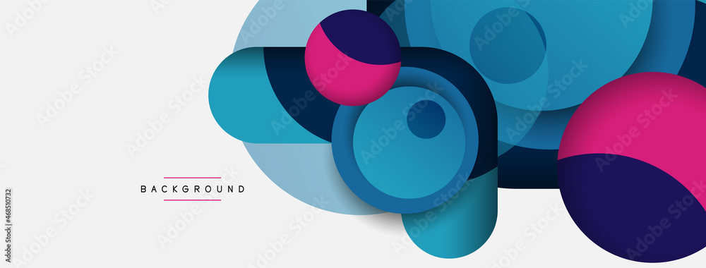 Circle and round shapes abstract background. Vector illustration for wallpaper banner background or landing page Circle and round shapes abstract background. Vector illustration for wallpaper banner background or landing page