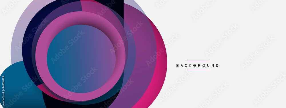 Circle and round shapes abstract background. Vector illustration for wallpaper banner background or landing page Circle and round shapes abstract background. Vector illustration for wallpaper banner background or landing page