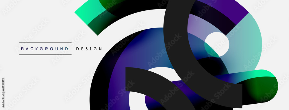 Round shapes circles and other geometric forms. Vector illustration for wallpaper banner background card or landing page Round shapes circles and other geometric forms. Vector illustration for wallpaper banner background card or landing page