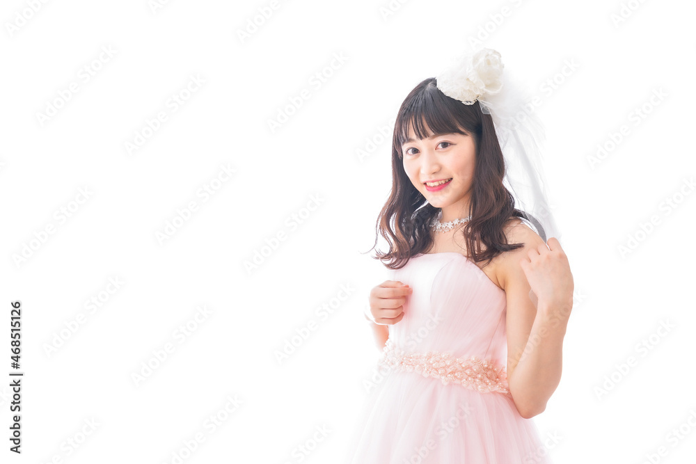 ドレスを着た若い花嫁 ドレスを着た若い花嫁