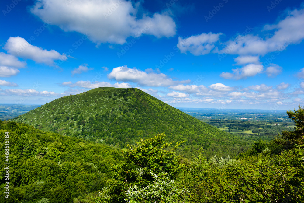 Old volcanic hill in Auvergne land
