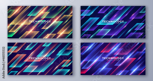 Abstract sporty and futuristic vector background collection.
