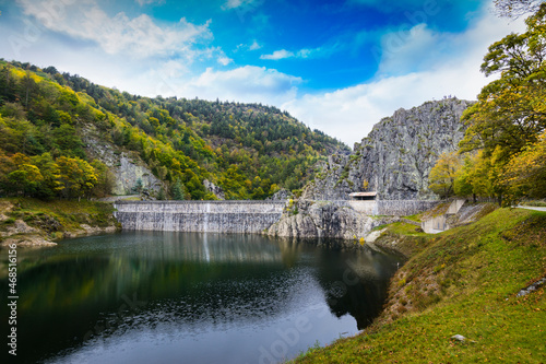 Furan lake and river close to Saint Etienne city