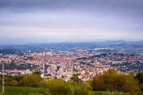 Tableau sur toile Panoramic view of Saint Etienne city
