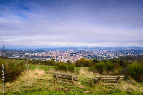 Tableau sur toile Panoramic view of Saint Etienne city