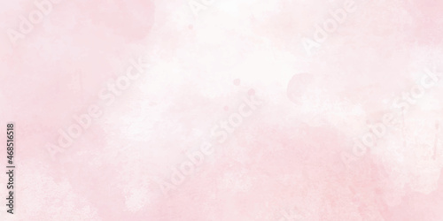 pink background beautiful abstract grunge decorative Wall Texture with watercolor . Handmade Rough Winter Christmas Paper Wide Background With Copy Space