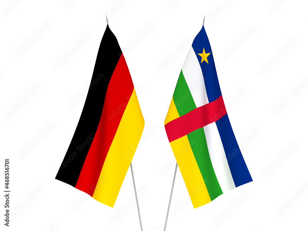 Germany and Central African Republic flags Germany and Central African Republic flags