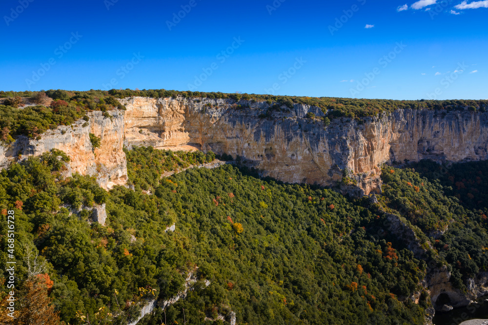 Landscape of Gorges de l'Ardeche in France