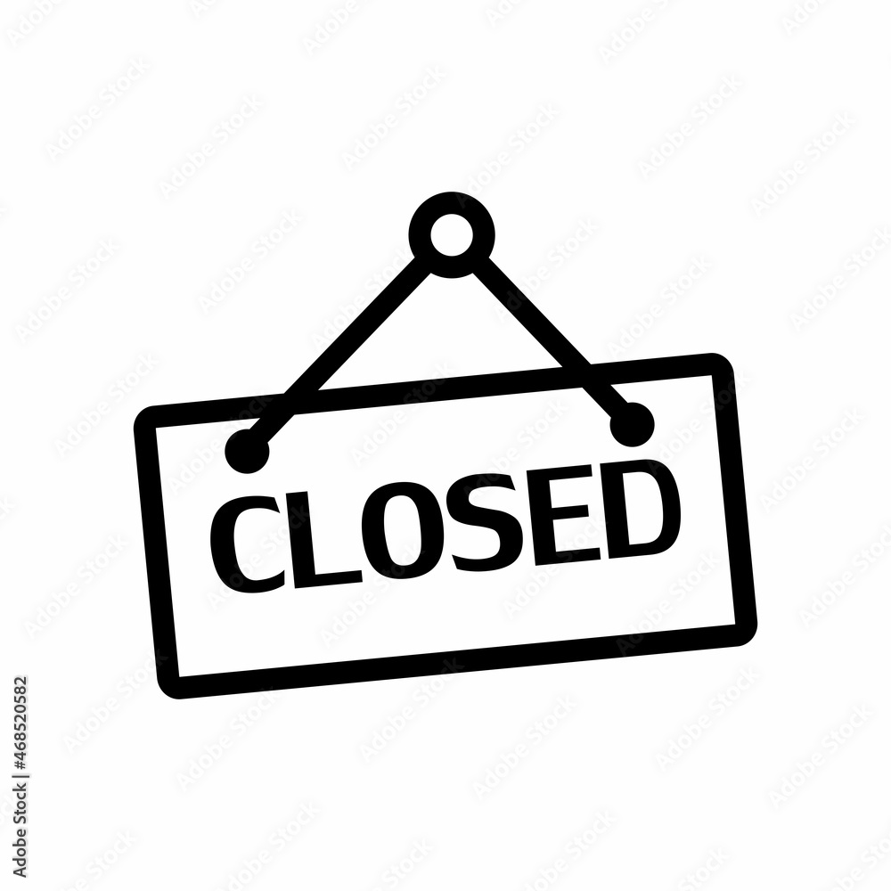 Closed Icon Design Vector Template Illustration Closed Icon Design Vector Template Illustration