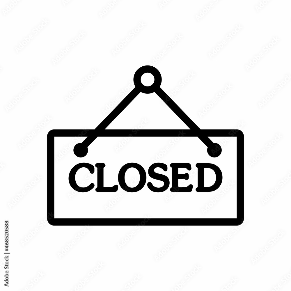 Closed Icon Design Vector Template Illustration Closed Icon Design Vector Template Illustration