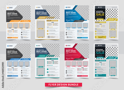 Real Estate House Property sale Flyer Design For Real estate Business. Home sale flyer design layout, print ready home sale flyer design template
