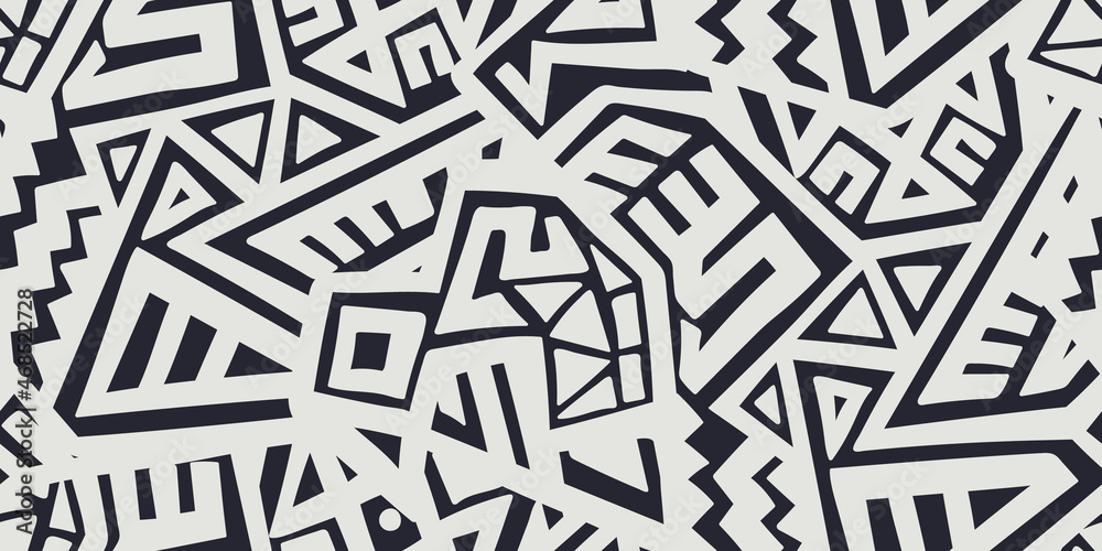 Unique Geometric Vector Seamless Pattern made in ethnic style. Aztec textile print. African traditional design. Creative boho pattern. Perfect for site backgrounds, wrapping paper and fabric design. Unique Geometric Vector Seamless Pattern made in ethnic style. Aztec textile print. African traditional design. Creative boho pattern. Perfect for site backgrounds, wrapping paper and fabric design.