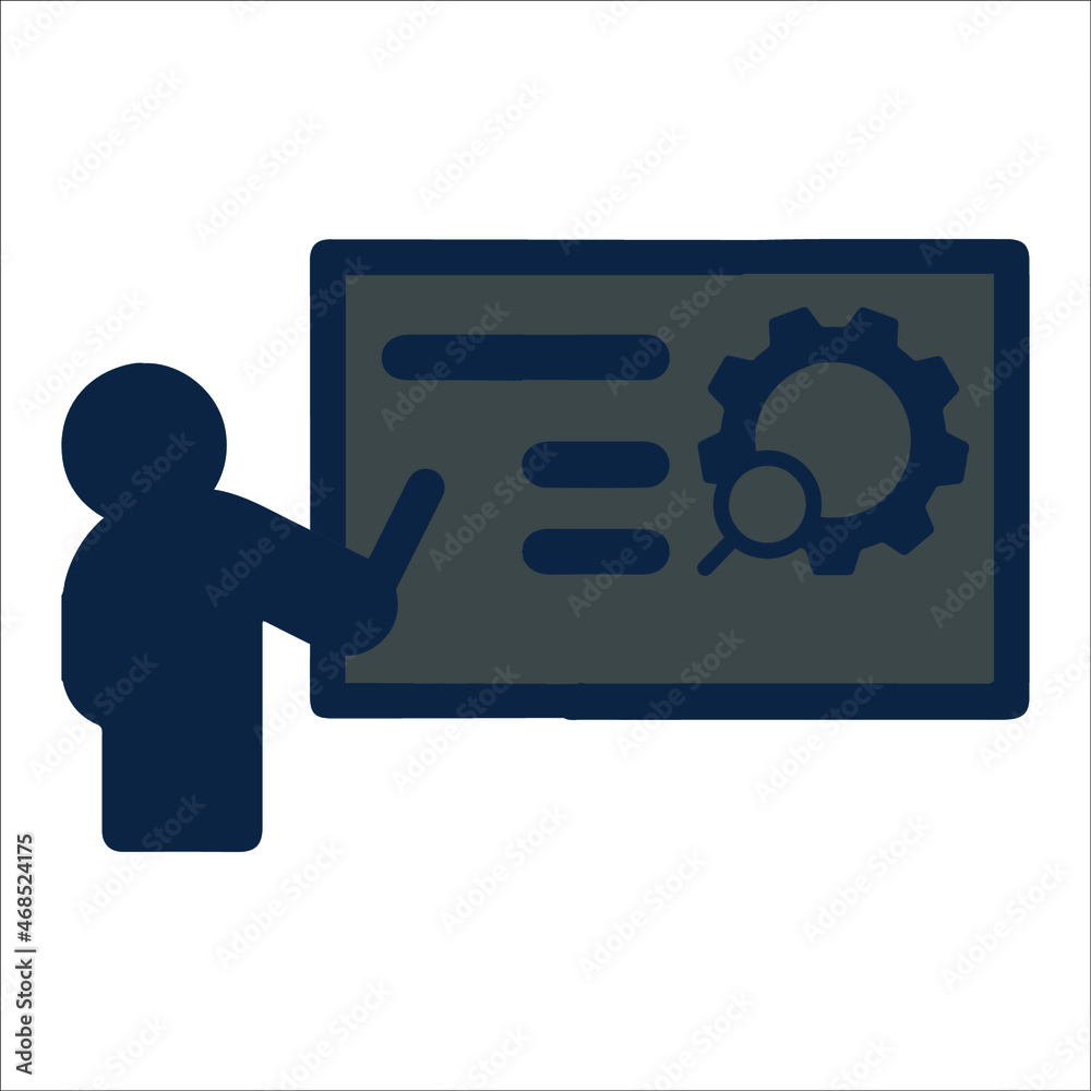 Presentation search engine optimization or seo train icon Presentation search engine optimization or seo train icon