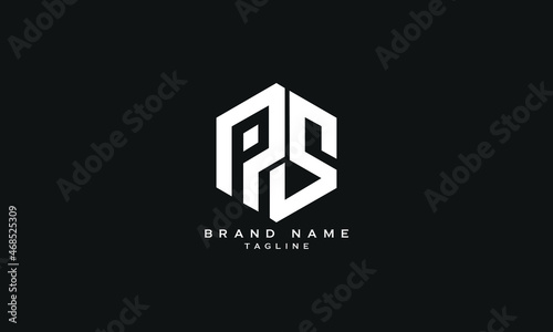 PS, SP, Abstract initial monogram letter alphabet logo design
