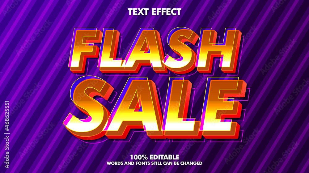 Flash sale editable text effects 