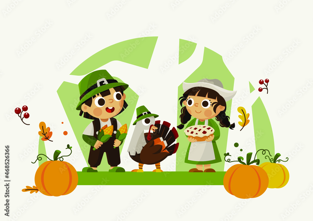 Fototapeta premium Harvesting To Prepare Thanksgiving Dinner