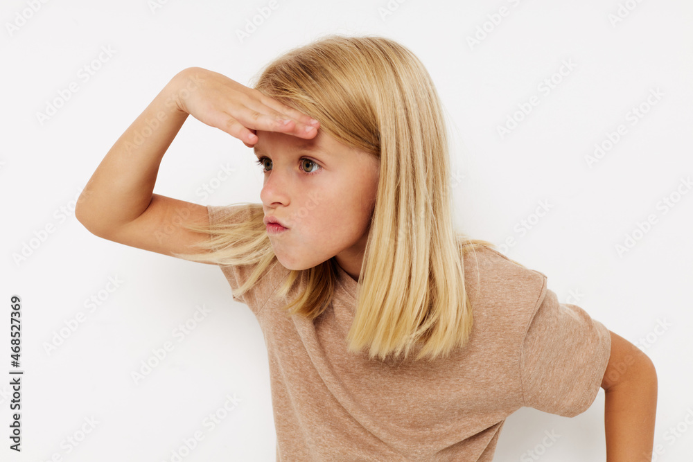 emotional girl gestures with his hands lifestyle concept emotional girl gestures with his hands lifestyle concept