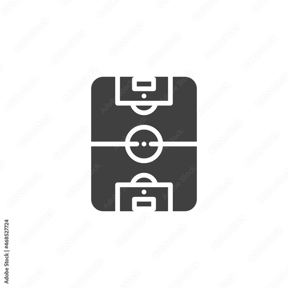 Soccer field top view vector icon Soccer field top view vector icon