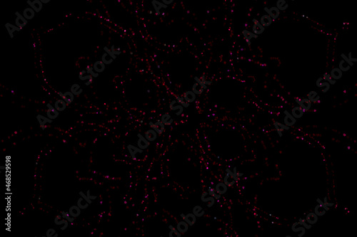 Red flower outline Mandala background.Red Mandala.
