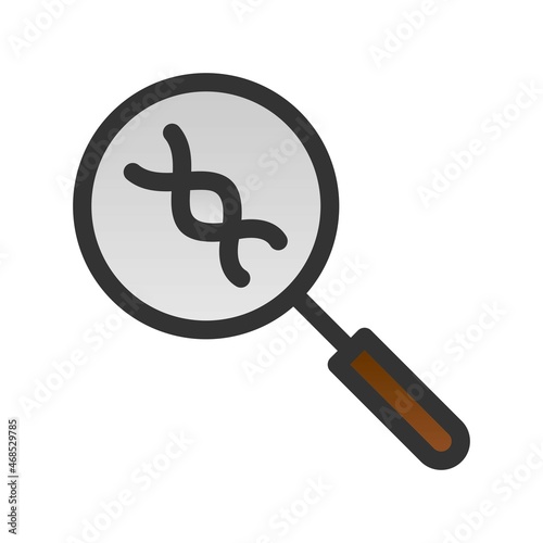Dna Filled Gradient Vector Icon Design