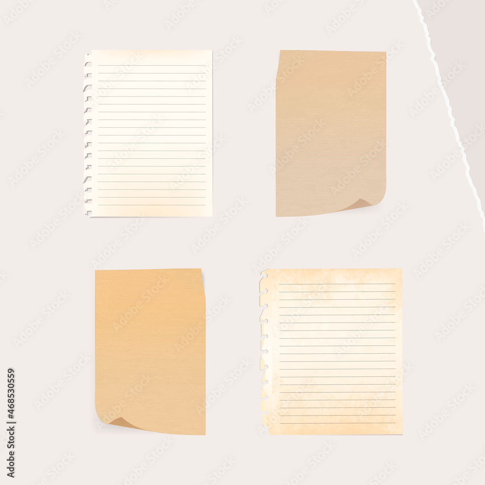 Fototapeta premium Colorful paper note collection social ads template vector